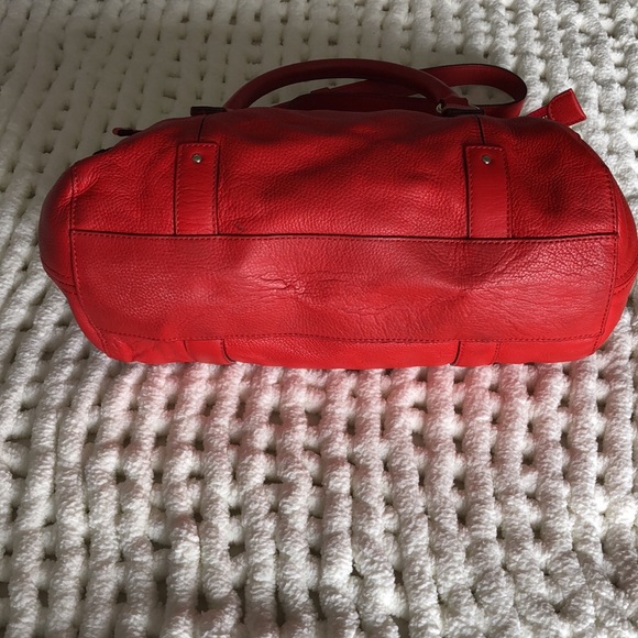 Authentic Vintage Kate Spade large shoulder bag.‎ Candy Apple red. Excelllent!!! - Picture 5 of 11
